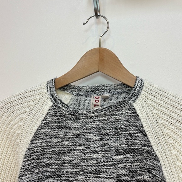 Anthropologie Dolan Boho Mixed Media Raglan Bell Sleeve Chunky Knit Sweater XS - Picture 7 of 15